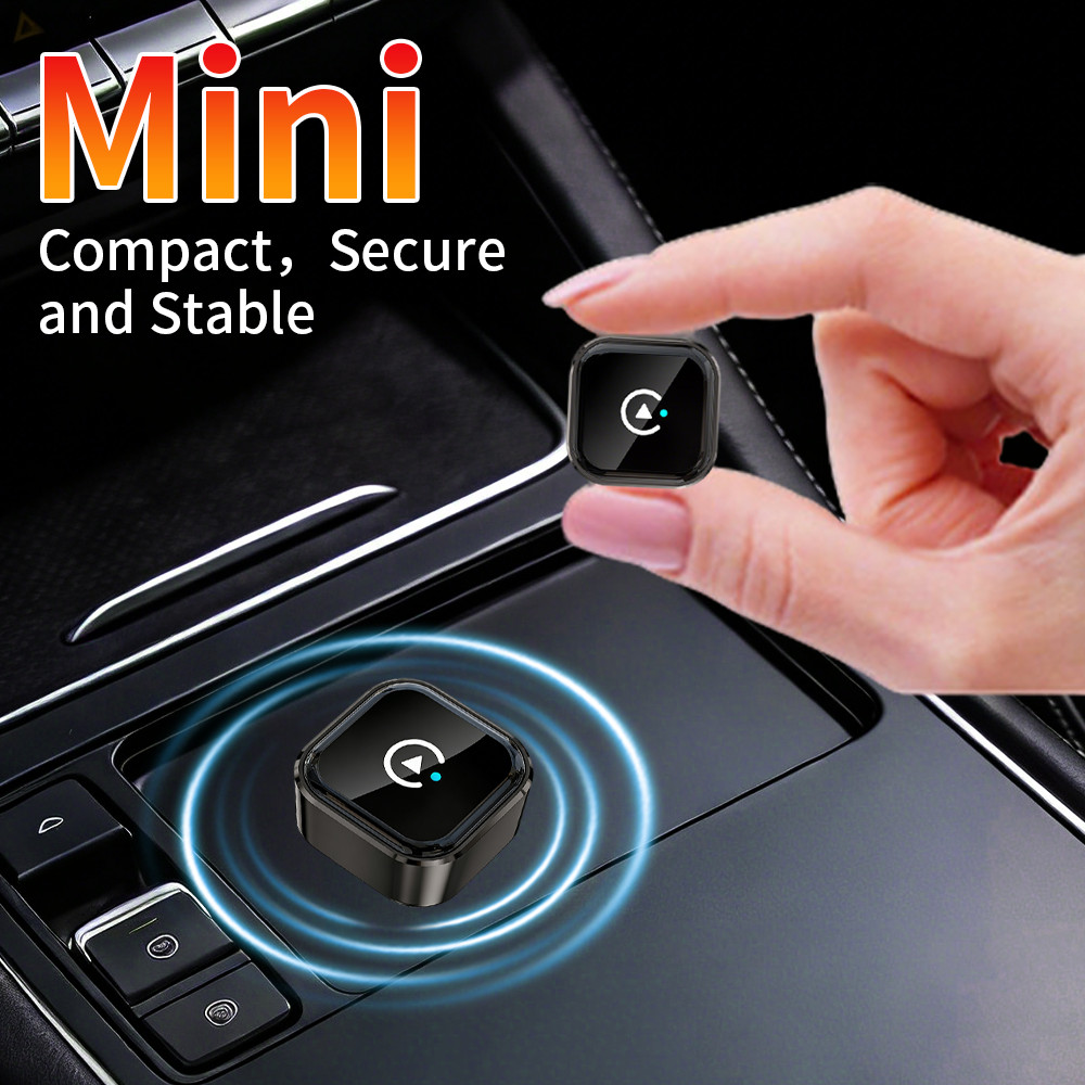 Wireless CarPlay Adapter for iPhone Apple & Android Auto USB Adapter Plug & Play