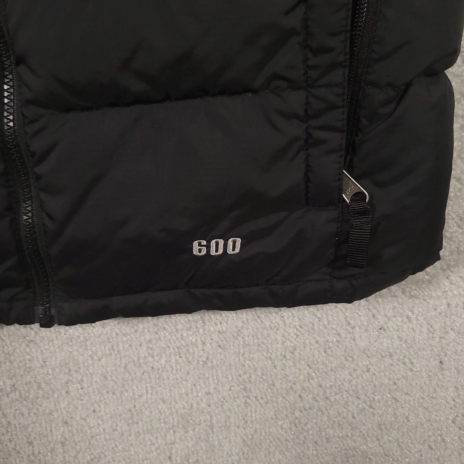 The North Face 600 Puffer Vest Girls L Black Goose Down Winter Ski Snow Gorpcore