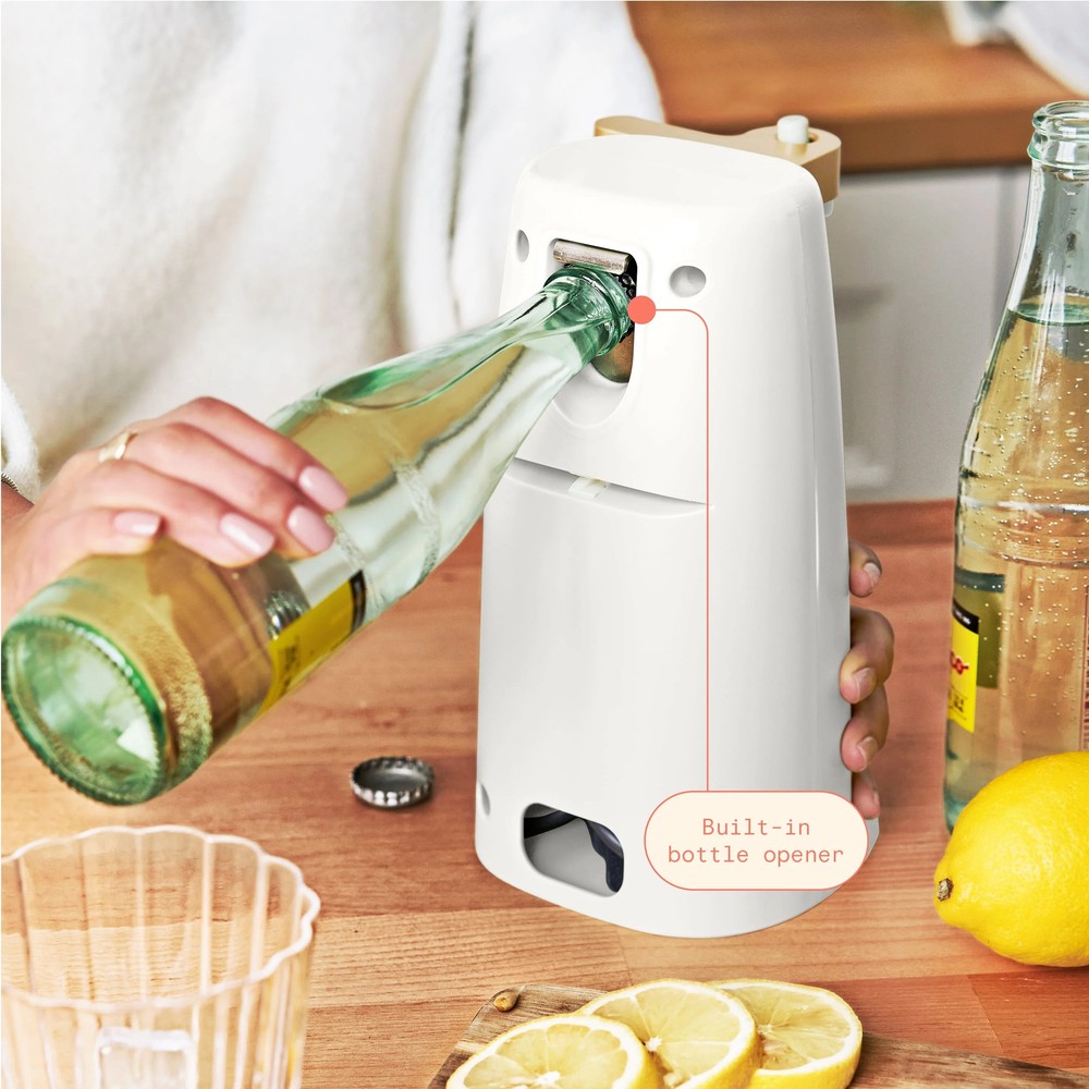 Electric Can Opener Easy Prep White