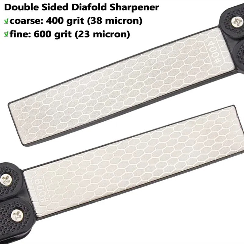 Double Sided Folded Pocket Sharpener Diamond Knife Sharpening Stone Kitchen Tool