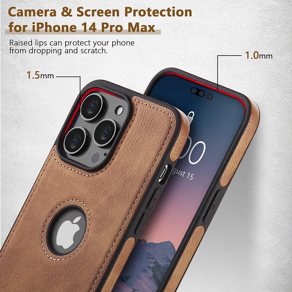 Shockproof Protective Leather Case For iPhone 15 14 Plus 13 12 11 Pro Max Cover
