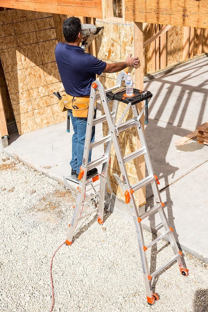 Sturdy Aluminum Work Platform, 375 lbs Weight Capacity