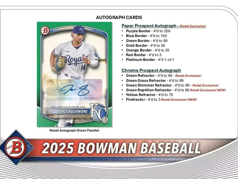 2025 Bowman Baseball Jumbo Hobby Box