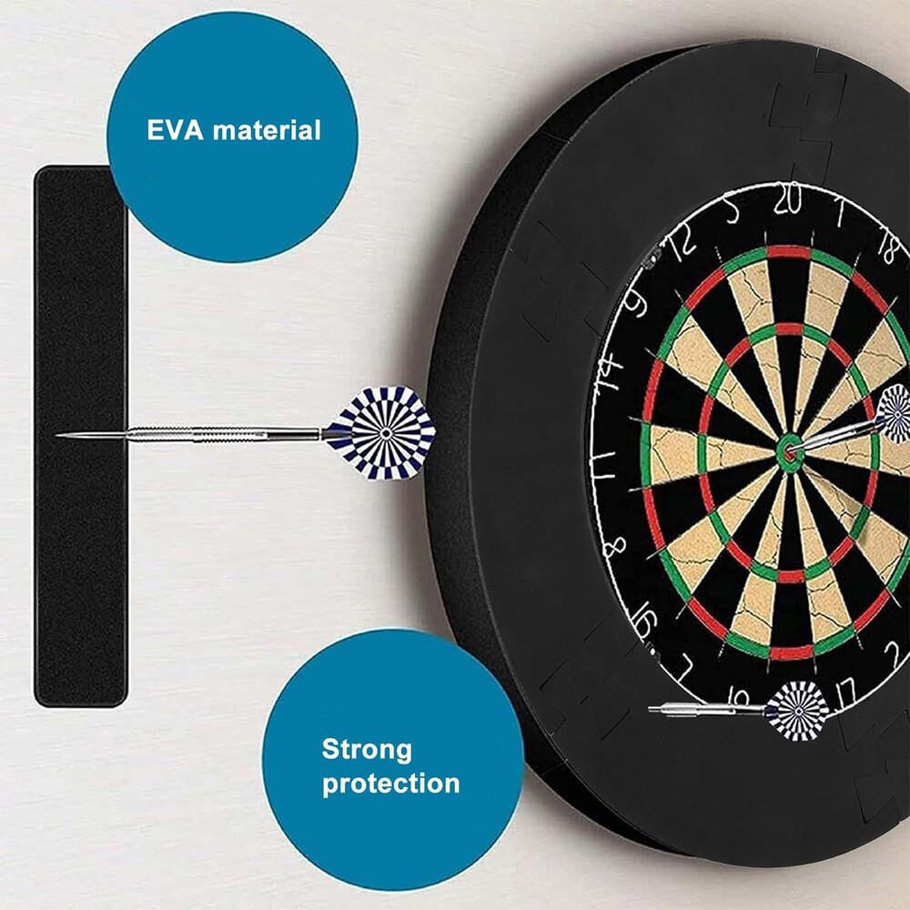 EVA Material Dartboard Protective Ring 3cm Thick Removable Black