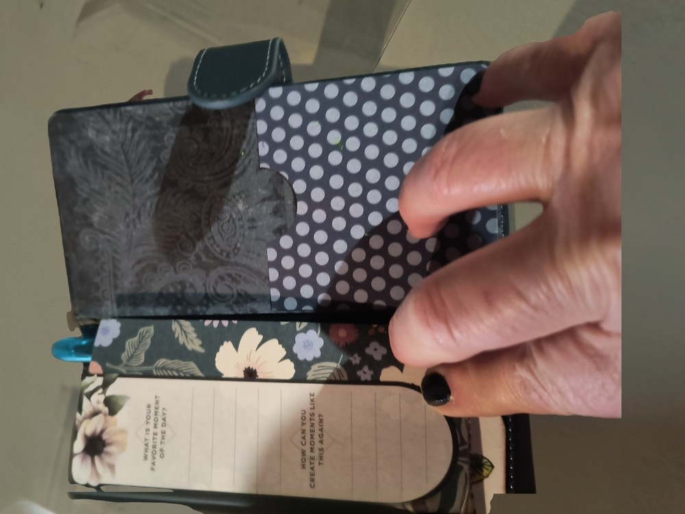 Handmade mini altered phone case journal