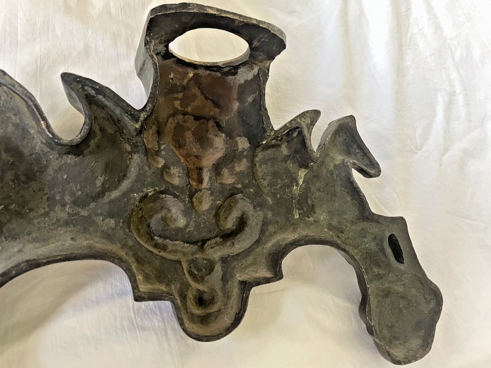 French Chenet - Winged Pegasus & Lion Andiron - Ball & Claw