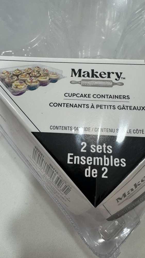 2 sets cupcake container