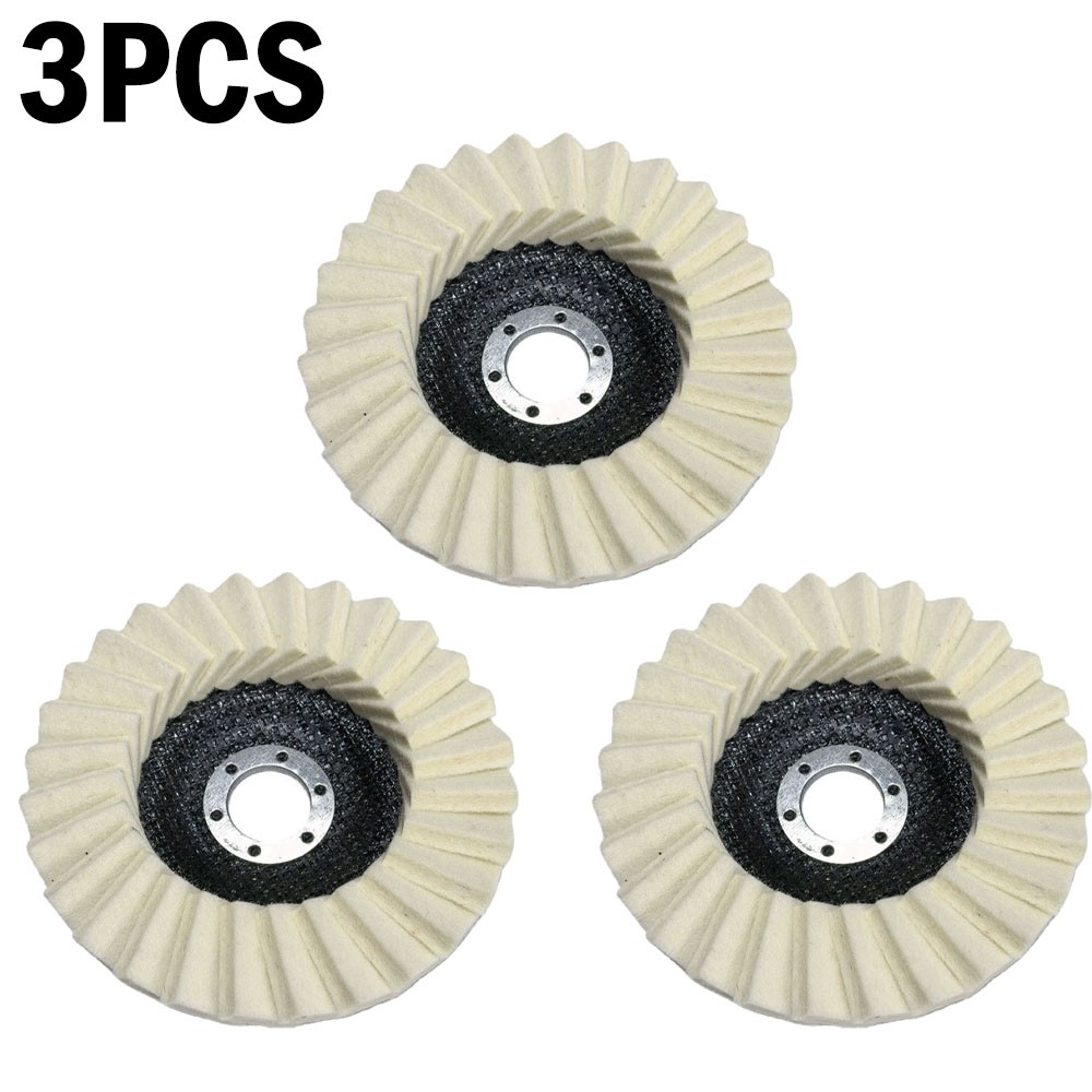 5" Wool Felt Flap Disc Metal Working Polishing Buffing Wheel for Grinder
