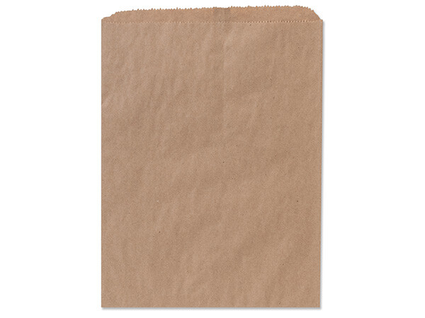 KRAFT Flat Paper Merchandise Bags Choose Size & Package Amount