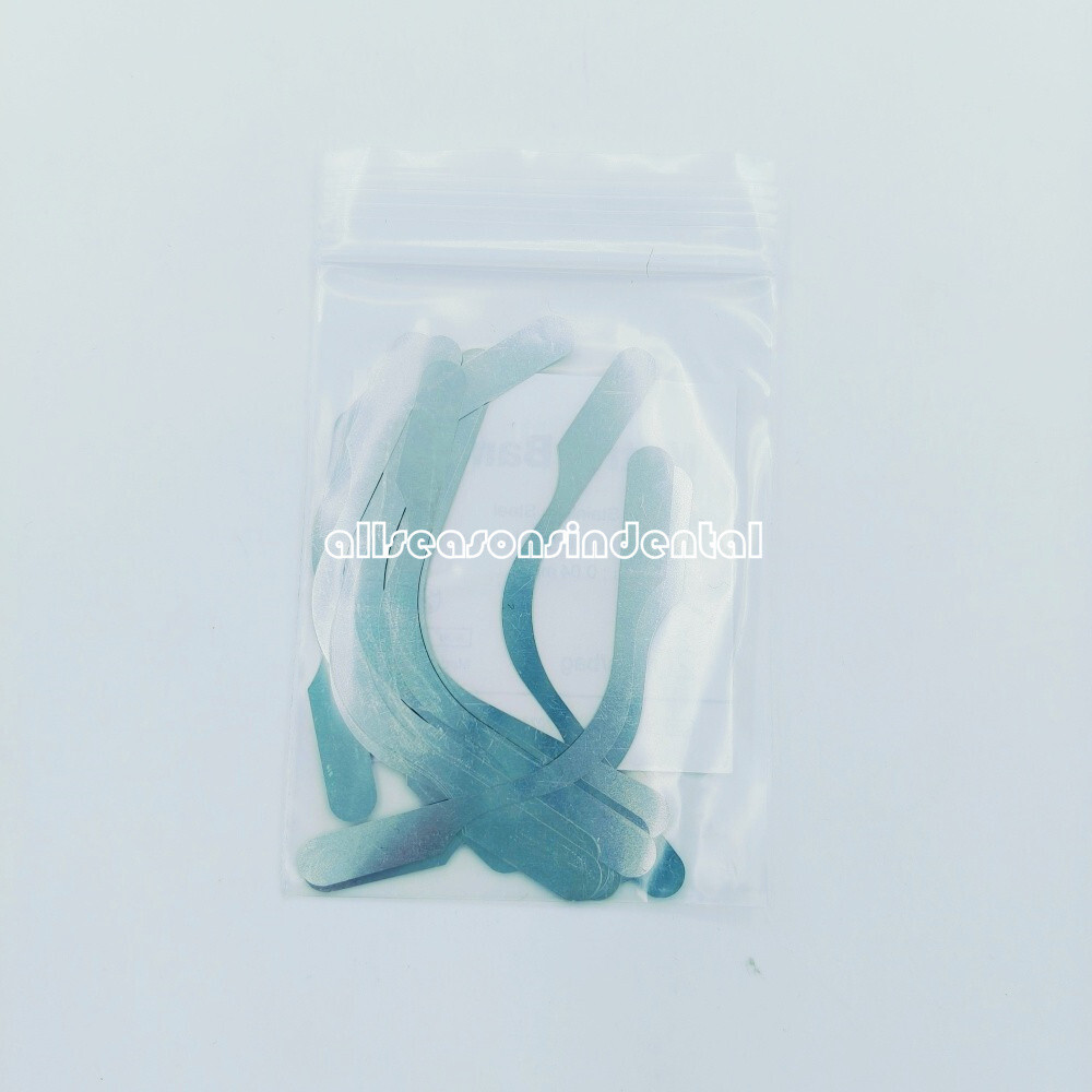 100 Pcs Dental Matrix Bands Tofflemire Type 0.04mm Margin Elevation Matrices
