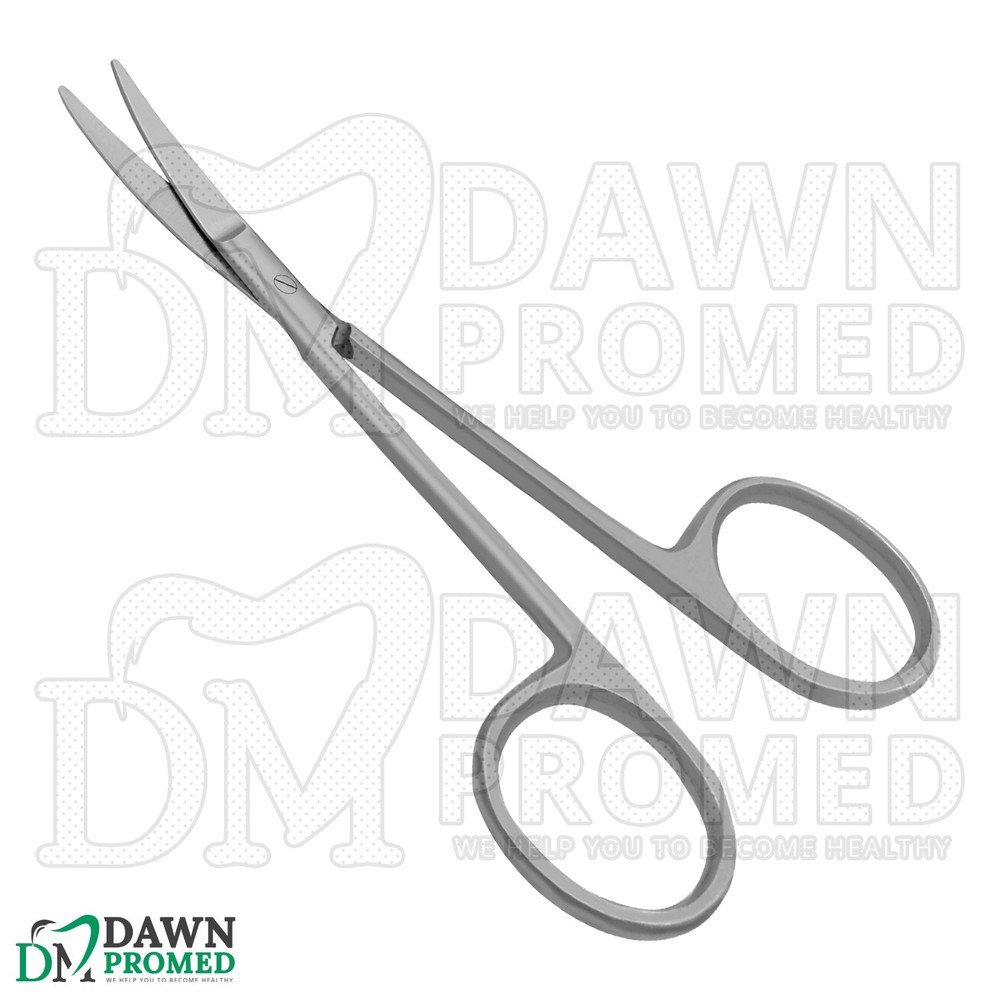 6 Pcs Iris Scissors 4.5” Curved Round Pattern Dental Veterinary Surgical Set