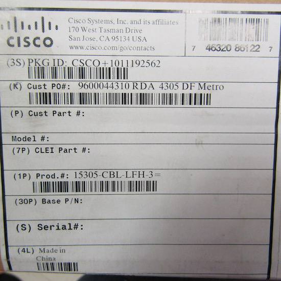 CISCO 15305-CBL-LFH-3 PATCH CABLE