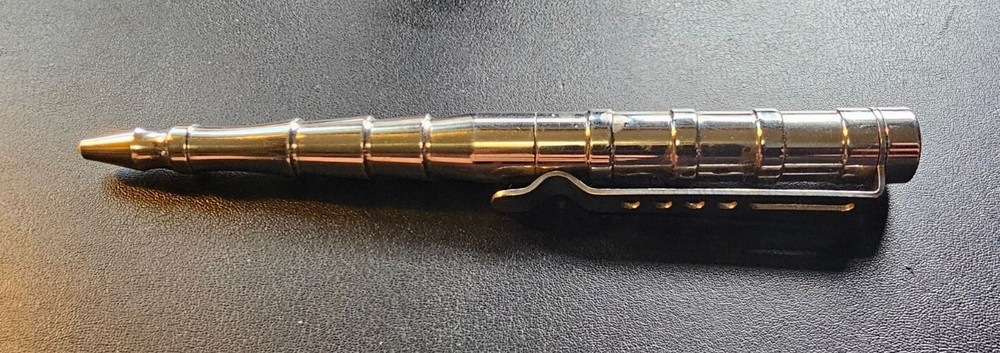 Used Metal Tactical Pen With Pointed End