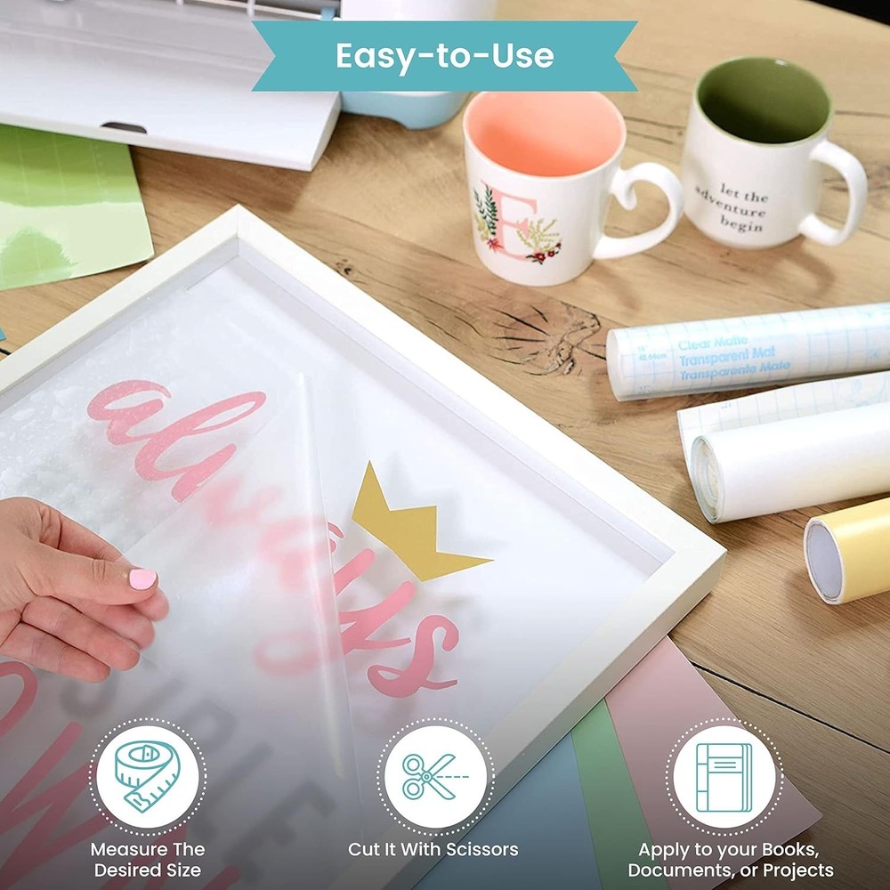 Versatile Self-Adhesive Book Cover Protective Liner – 60'' Long Roll