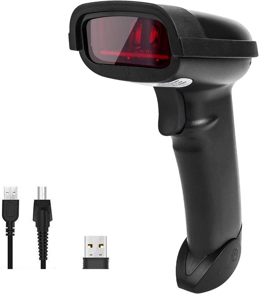 2-in-1 Wireless & USB Barcode Scanner - Rechargeable 1D Laser Reader (NT-1698W)