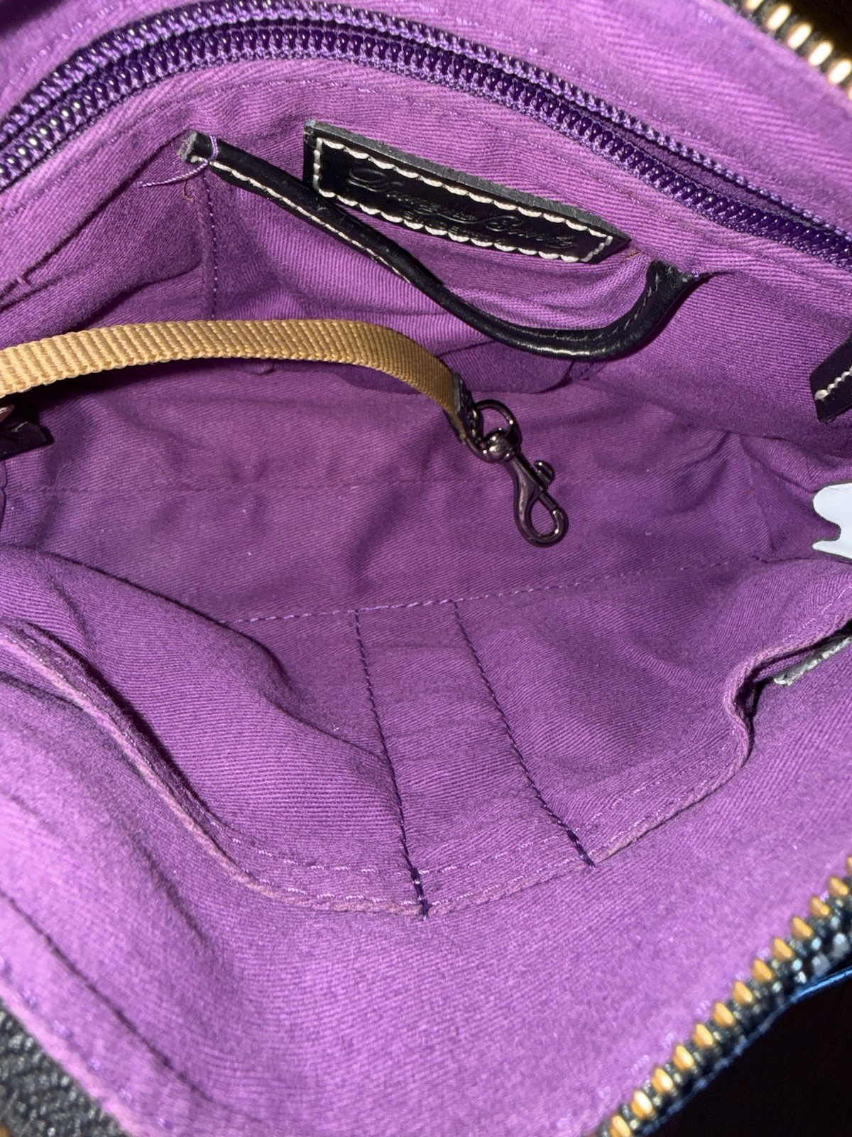 Dooney & Bourke Disney Haunted Mansion Wallpaper Crossbody Pouchette Purse Rare