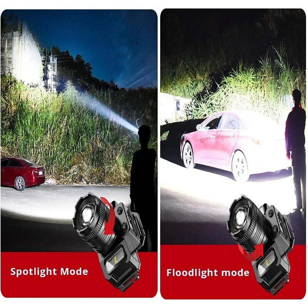 Super Bright LED Headlamp USB Rechargeable Headlight Flashlight Waterproof Lamp