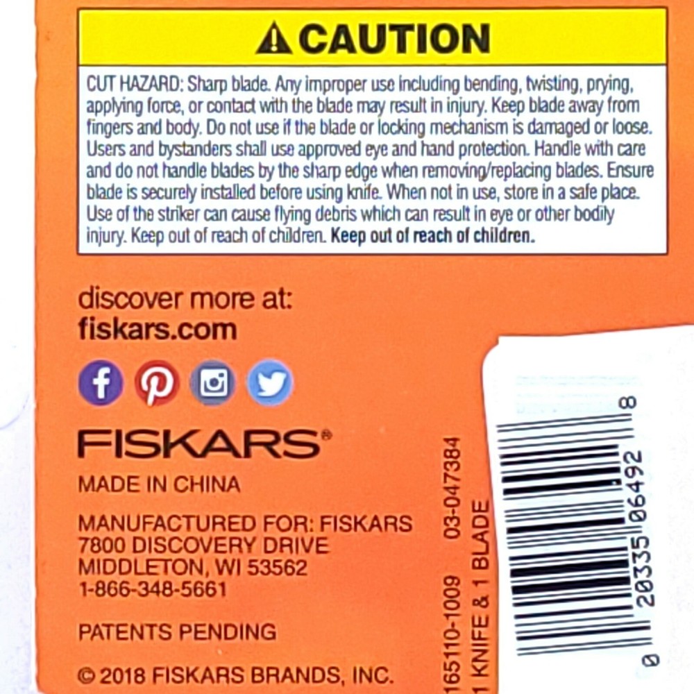 FISKARS Craft Knife - Change Blades Quickly and Easily