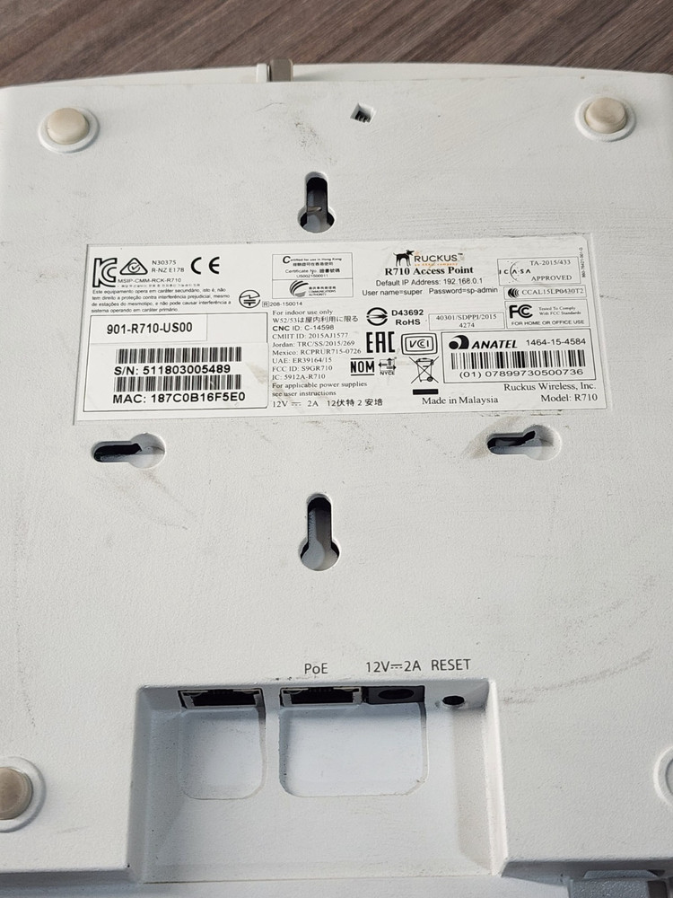 Ruckus Wireless ZoneFlex R710 Access Point
