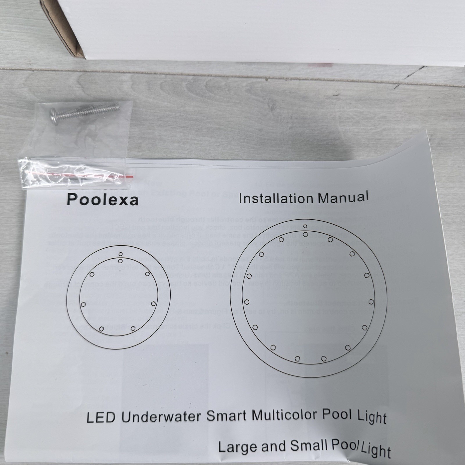 Poolexa LED Multicolor Inground Pool Light 6" Small w/ 50ft cord NO CONTROLLER
