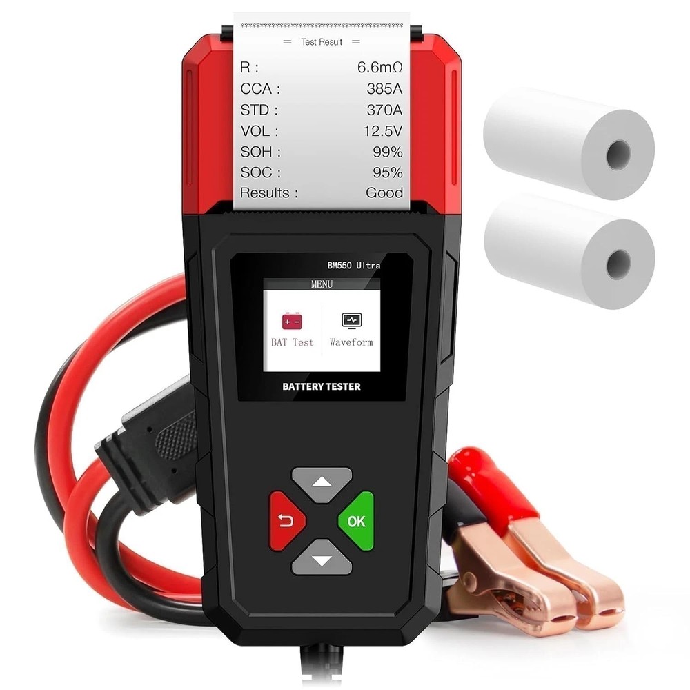 12/24 V Hand Held Battery-Electrical System Tester w/ Printer