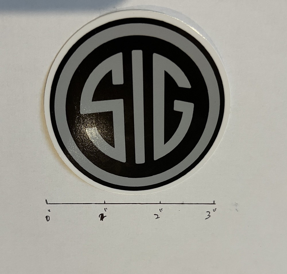 Sig Sauer Logo Sticker 3” FREE SHIPPING
