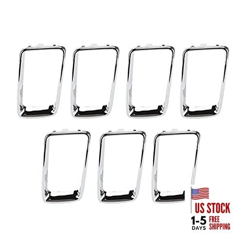 Front Grille Inserts Trim Grill Ring Inserts Frame Trims Kit 7PCS/Set Front