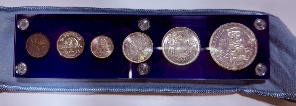 1958 Canada Prooflike Mint Set (PL)  – 1.11 oz Silver
