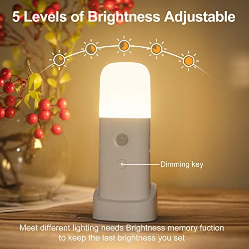 Motion Sensor Night Light, 2000mAh Rechargeable Night Two Pack Cool White
