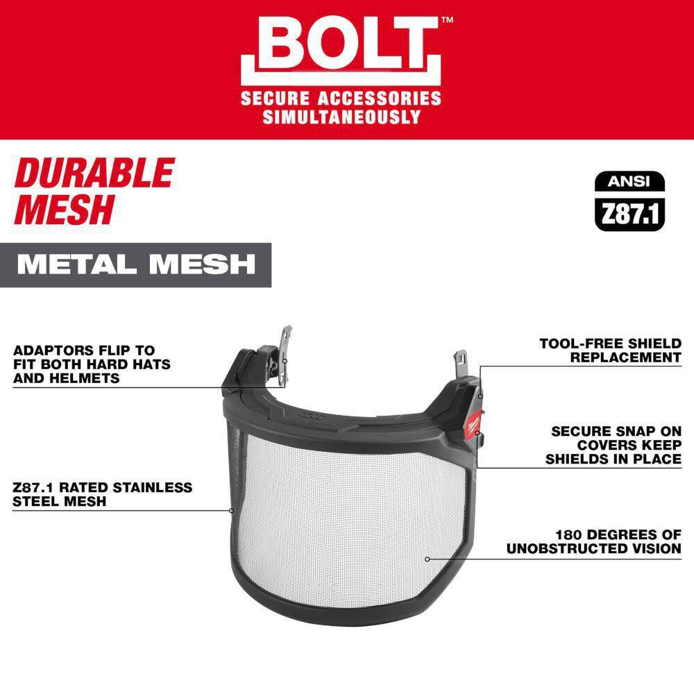 BOLT Stainless-Steel Mesh Full Face Shield