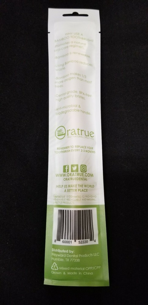 10 Oratrue Bamboo Toothbrushes & 1 Holder