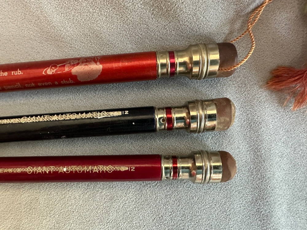 Three Vintage Large Mechanical Pencils
