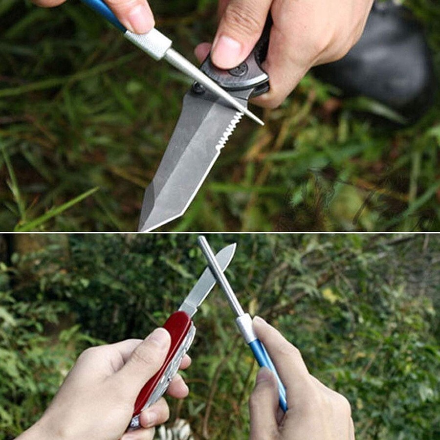 3in1 Diamond Pocket Blade Knife Sharpener Pen-file Outdoor Hunting Saw Hook A812