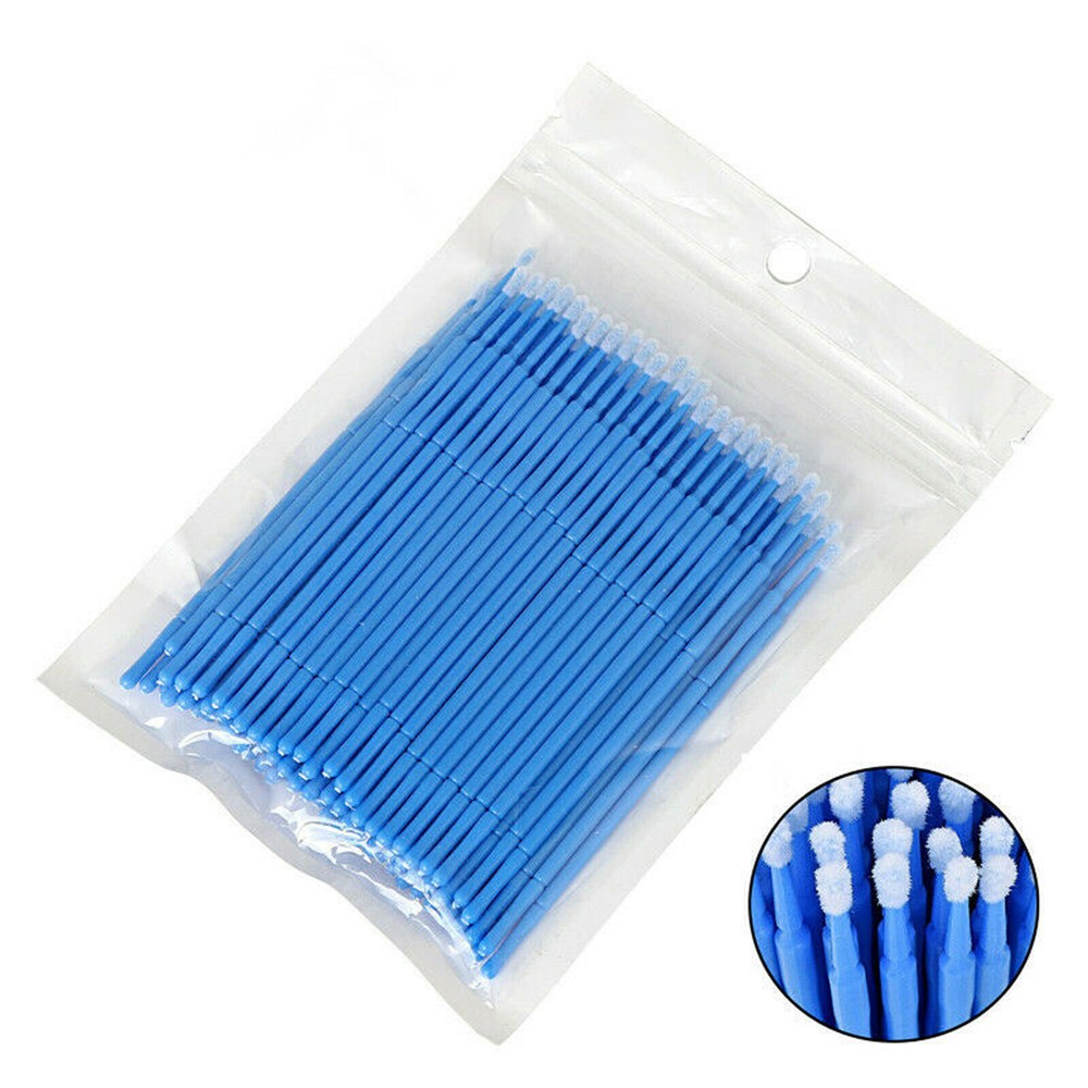 100×Dental Disposable Microbrush Bendable Applicators Tips Micro Brush Cleaning