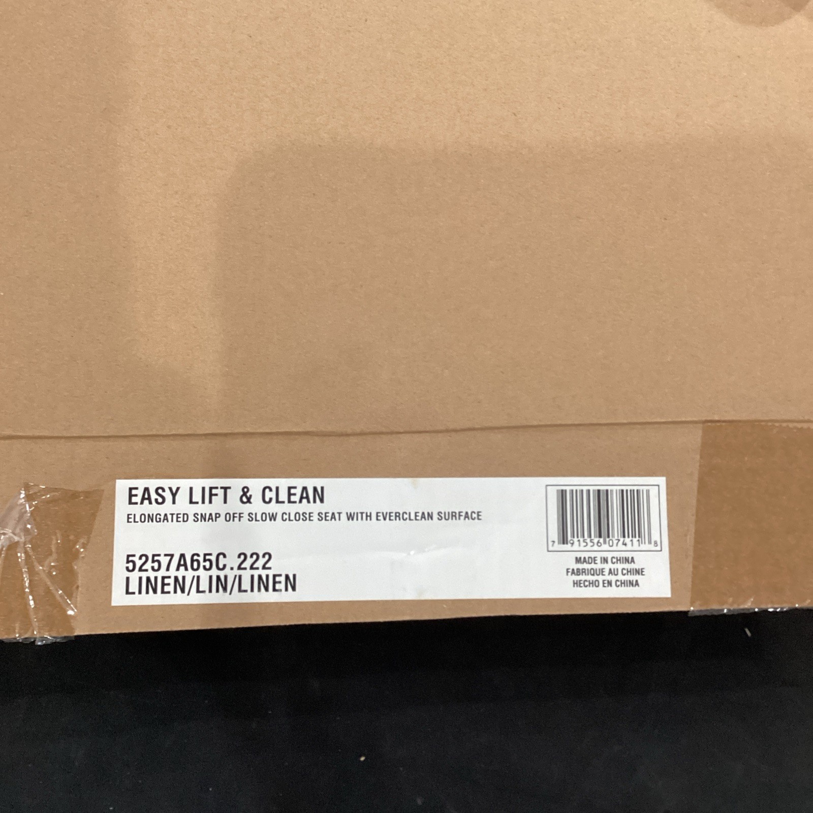 American Standard Elongated Toilet Seat Slow Close Linen 5257A65C.222