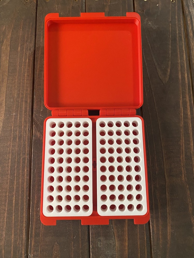 9mm ammo storage case, custom colors available, 50 or 100 round box.