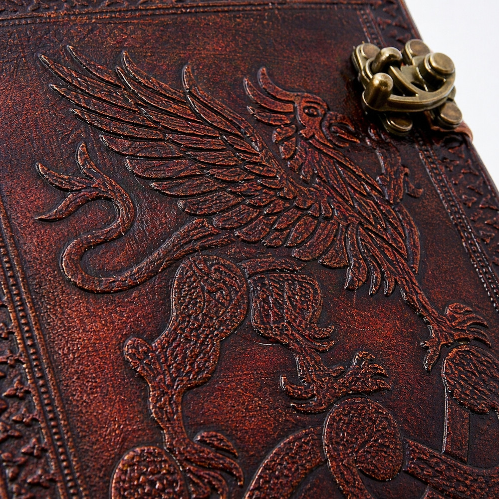 Dungeons and Dragons Leather Journal Lined Paper 6x8 DnD Notebook
