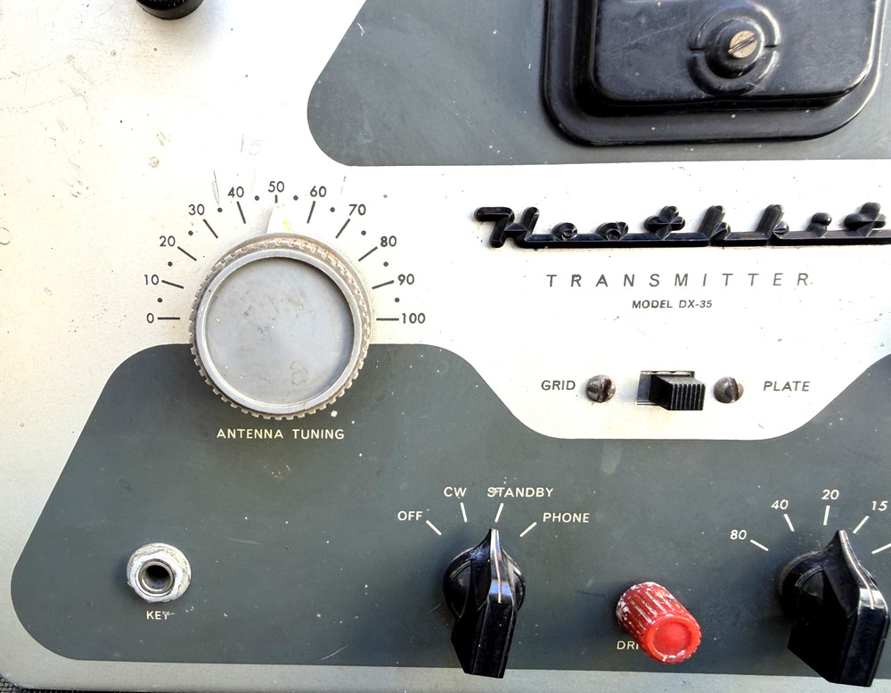 Vintage HeathKit DX-35 Transmitter AS IS-POWERS ON-PLEASE READ