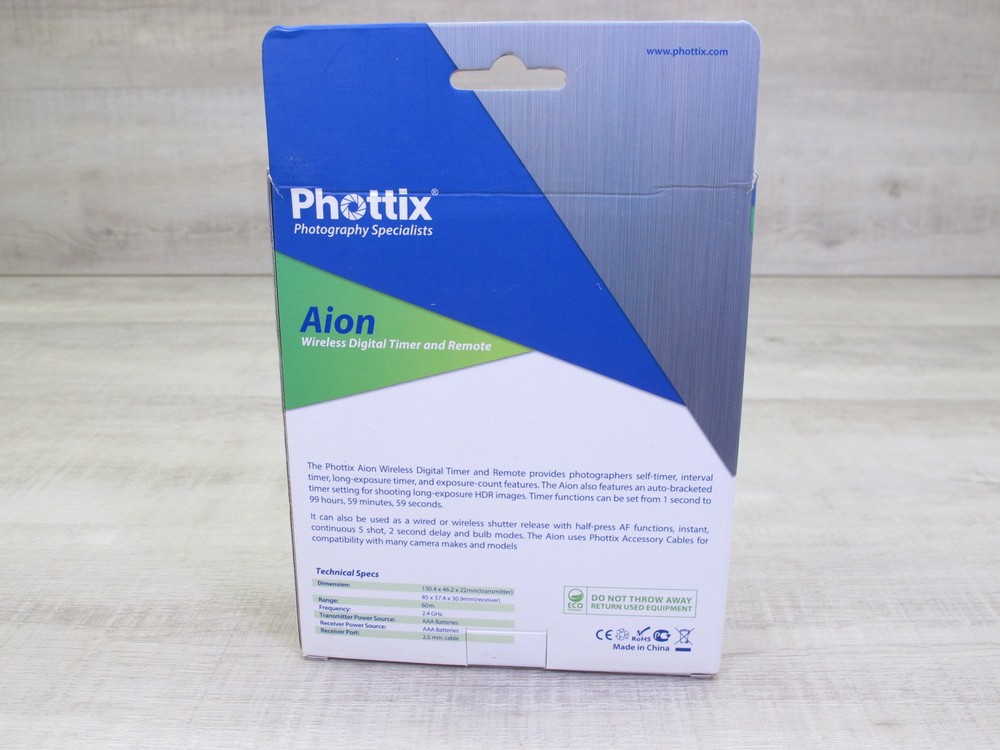 Wireless Digital Timer and Remote for Nikon NOS Phottix Aion