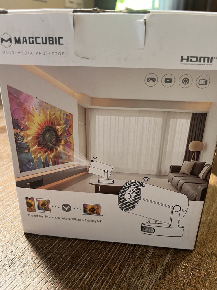 Multimedia desktop tabletop smart projector with WiFi & Bluetooth - new