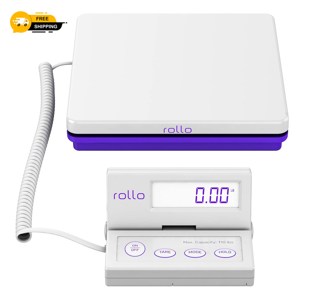 Digital Shipping Scale for Packages - 110 lb Max - Tare & Hold Functions