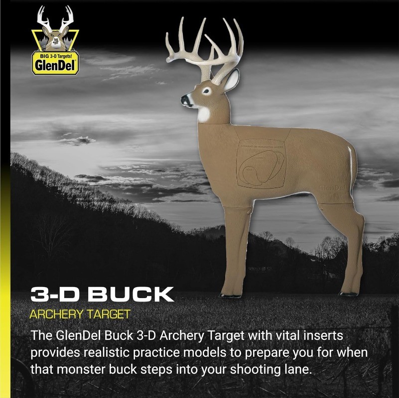 Buck 3D Archery Target Replaceable Insert Core GlenDel Buck W/4-sided Insert