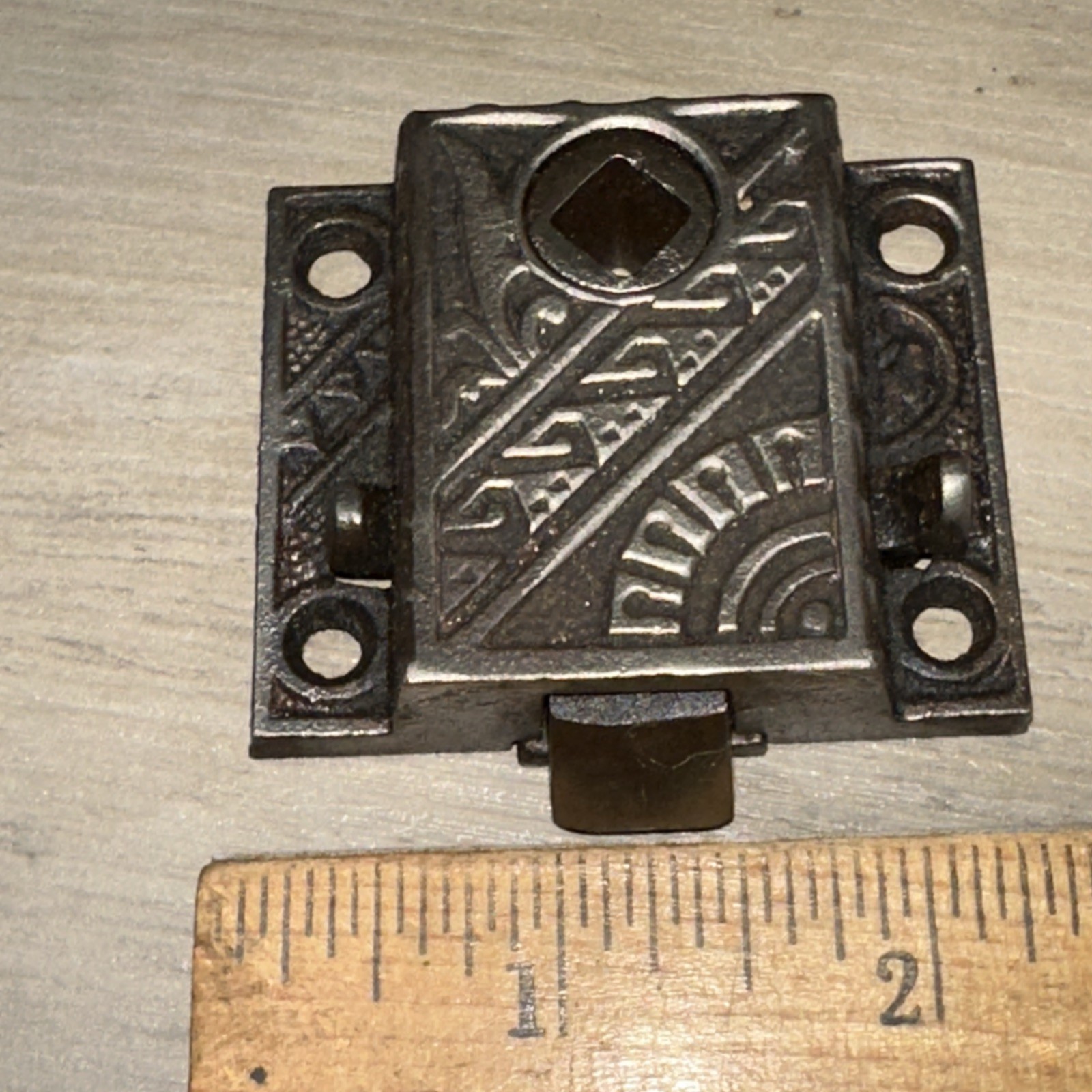 Antique Cast iron Eastlake Victorian Screen Door Latch Beautiful!!