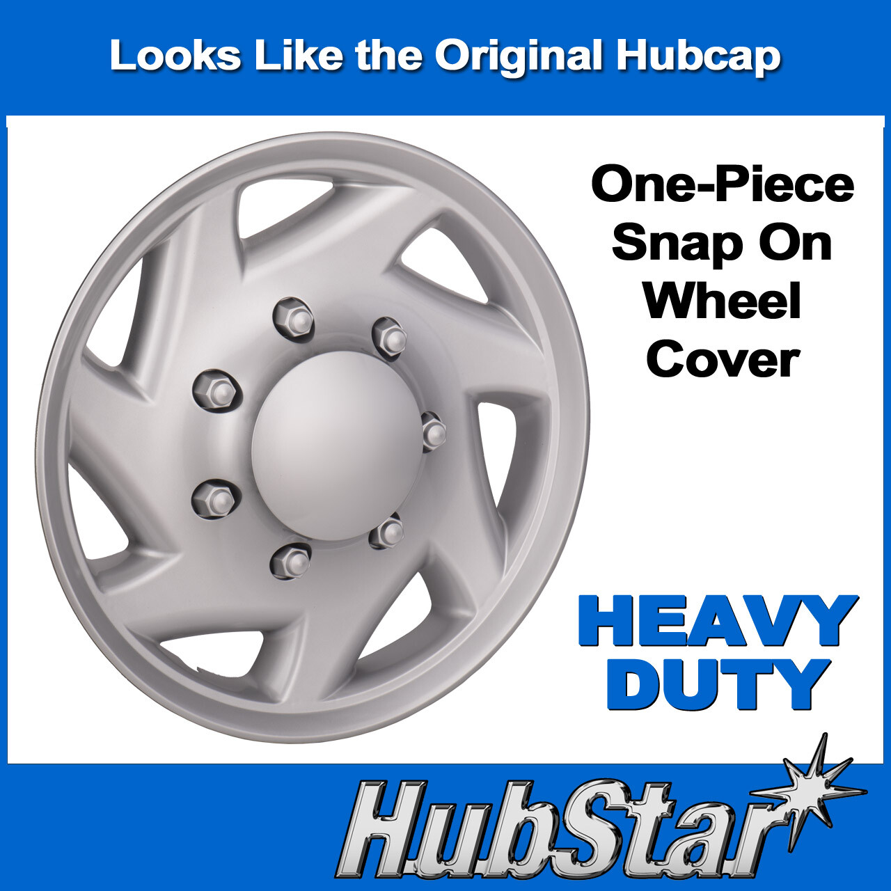 NEW Hubcap for Ford Van 1998-2023, Premium 16-inch Heavy Duty Snap-On (1 Piece)