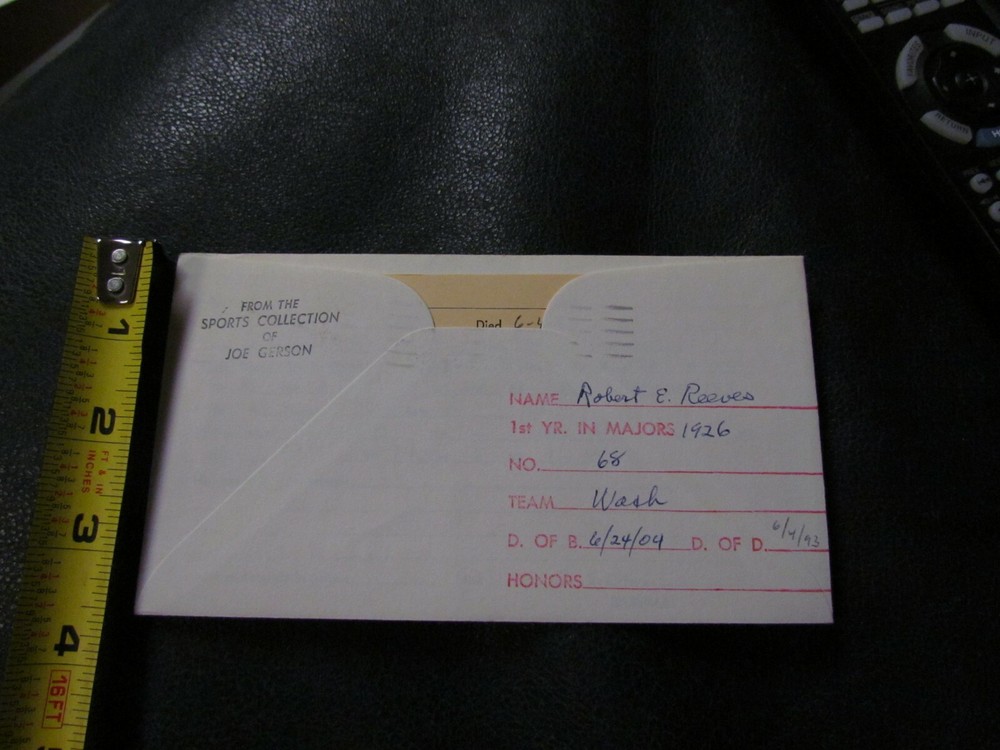 Robert Reeves Autographed Envelope JSA Auction Certified