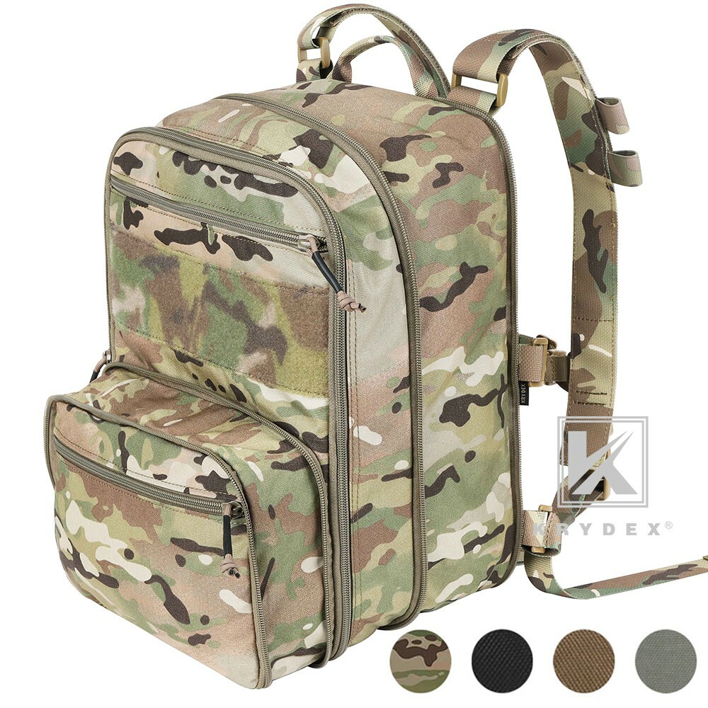 KRYDEX D3 Flatpack Tactical Expandable Backpack MOLLE Travel EDC Pack