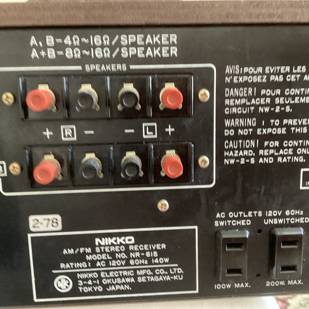 Nikko NR-615 Tuner/Receiver