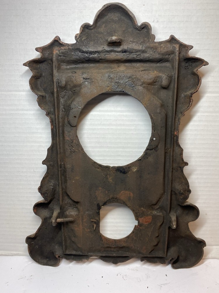Vintage Cast Iron Mantle Clock Face