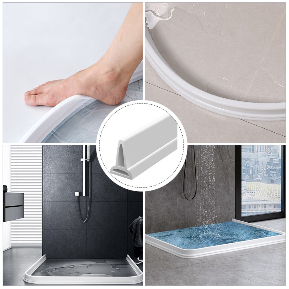 Silicone Water Retaining Strip Barrier Bathroom Door Blocking