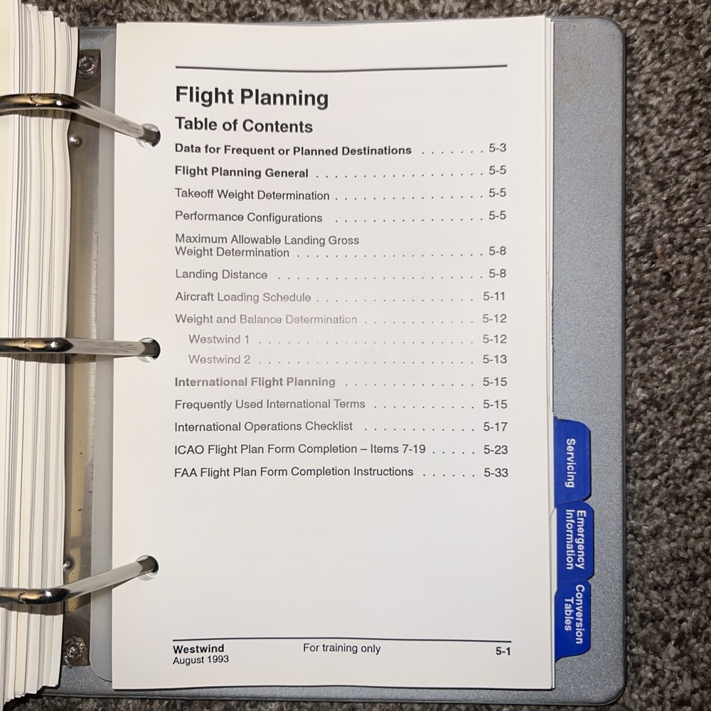 SimuFlite Westwind Cockpit Reference Handbook